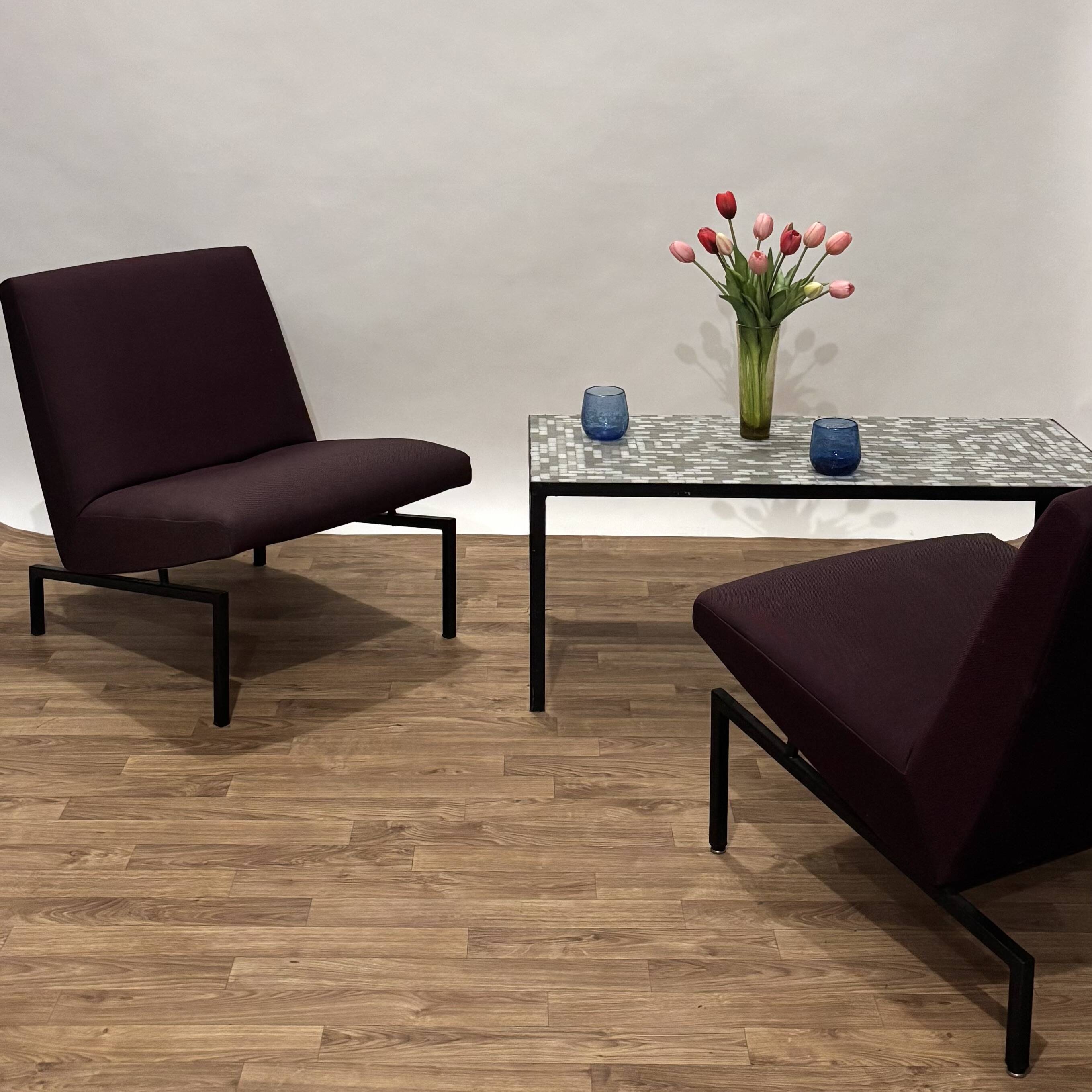 Pair of armchairs by Joseph-André Motte for Steiner