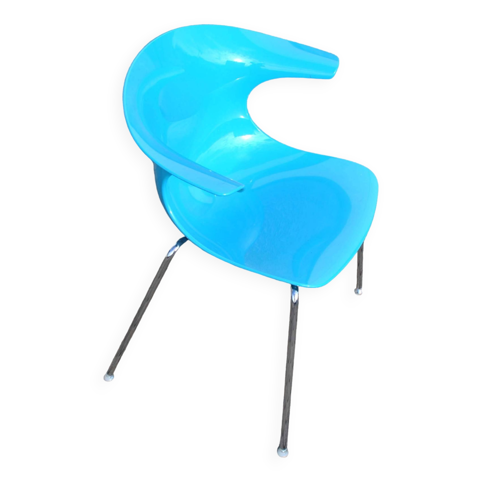 LOOP armchair - Scandinavian DESIGN chair by Claus Breinholt (Danish) Infiniti - blue polypropylene