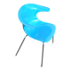 LOOP armchair - Scandinavian DESIGN chair by Claus Breinholt (Danish) Infiniti - blue polypropylene