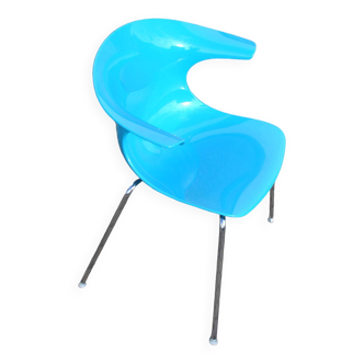 Fauteuil LOOP - Chaise DESIGN Scandinave par Claus Breinholt (Danois) Infiniti - polypropylène bleu