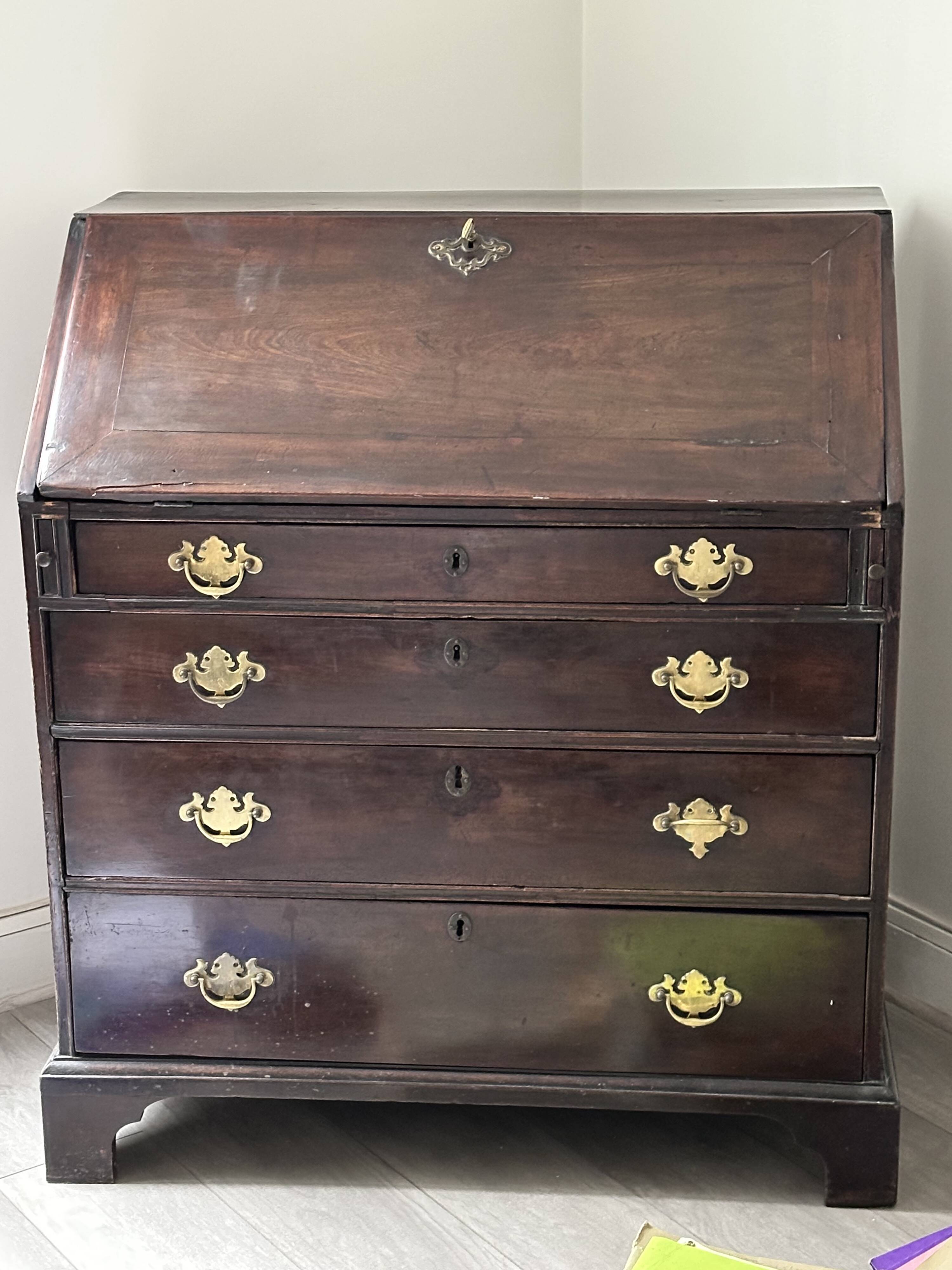 Antique solid wood secretary desk – Late 19th / early 20th century