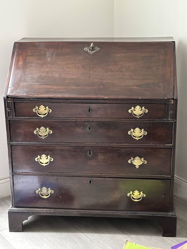 Secrétaire ancien en bois massif – Fin XIXe / début XXe