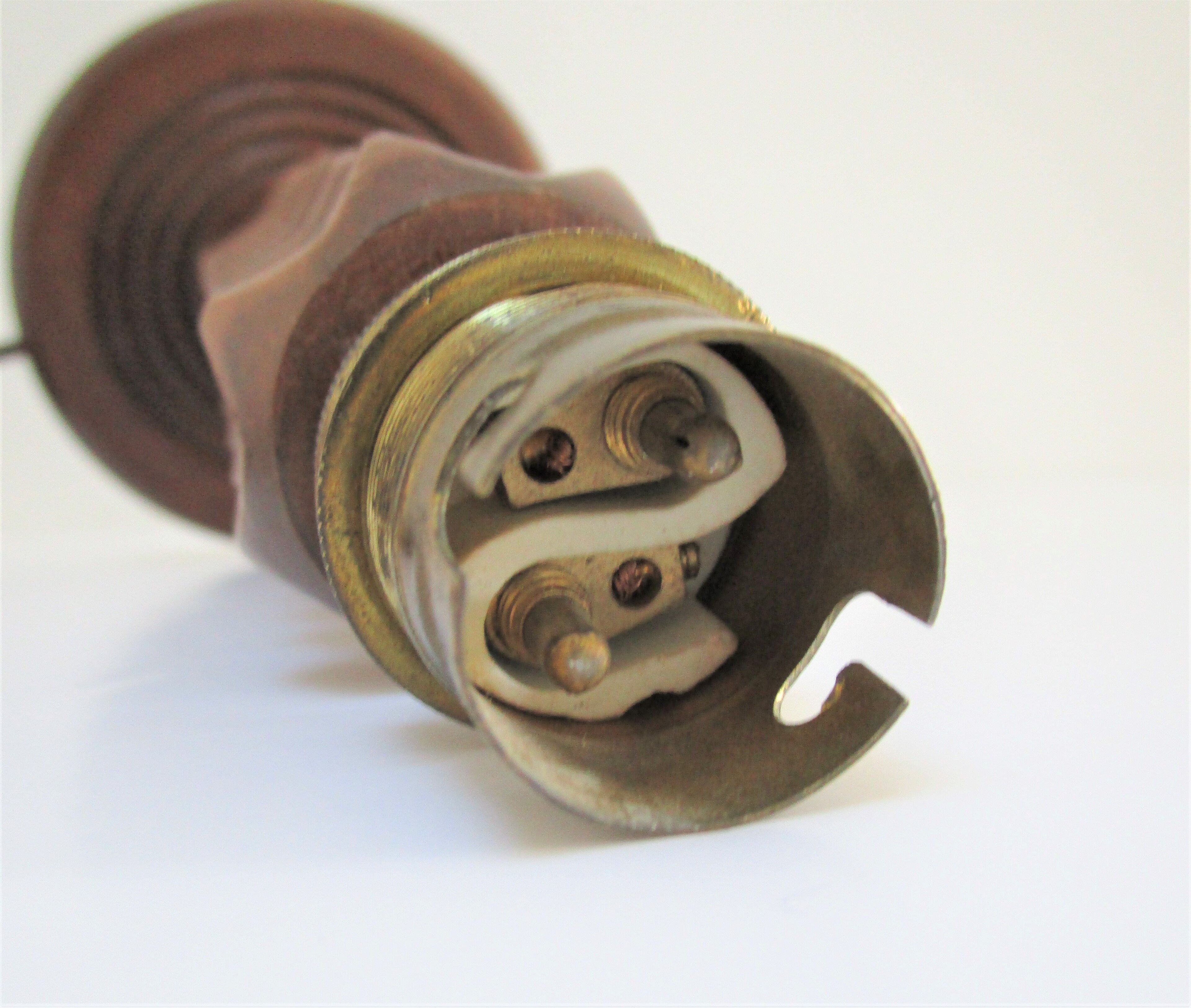 Solid wood lamp foot "diamond tip" years 40-50