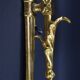 Double wall lamp in gilded bronze and glass paste