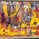 Original Swedish Oil on Panel - 'Komposition' by Daniel Raphaël - Signed - Vintage and Framed - 53 x 38 cm (20.9" x 15")