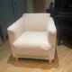Fauteuil bouclette blanc