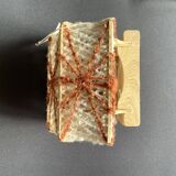 Vintage ecru and orange wall light