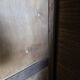 Antique double curtain cabinet in oak
