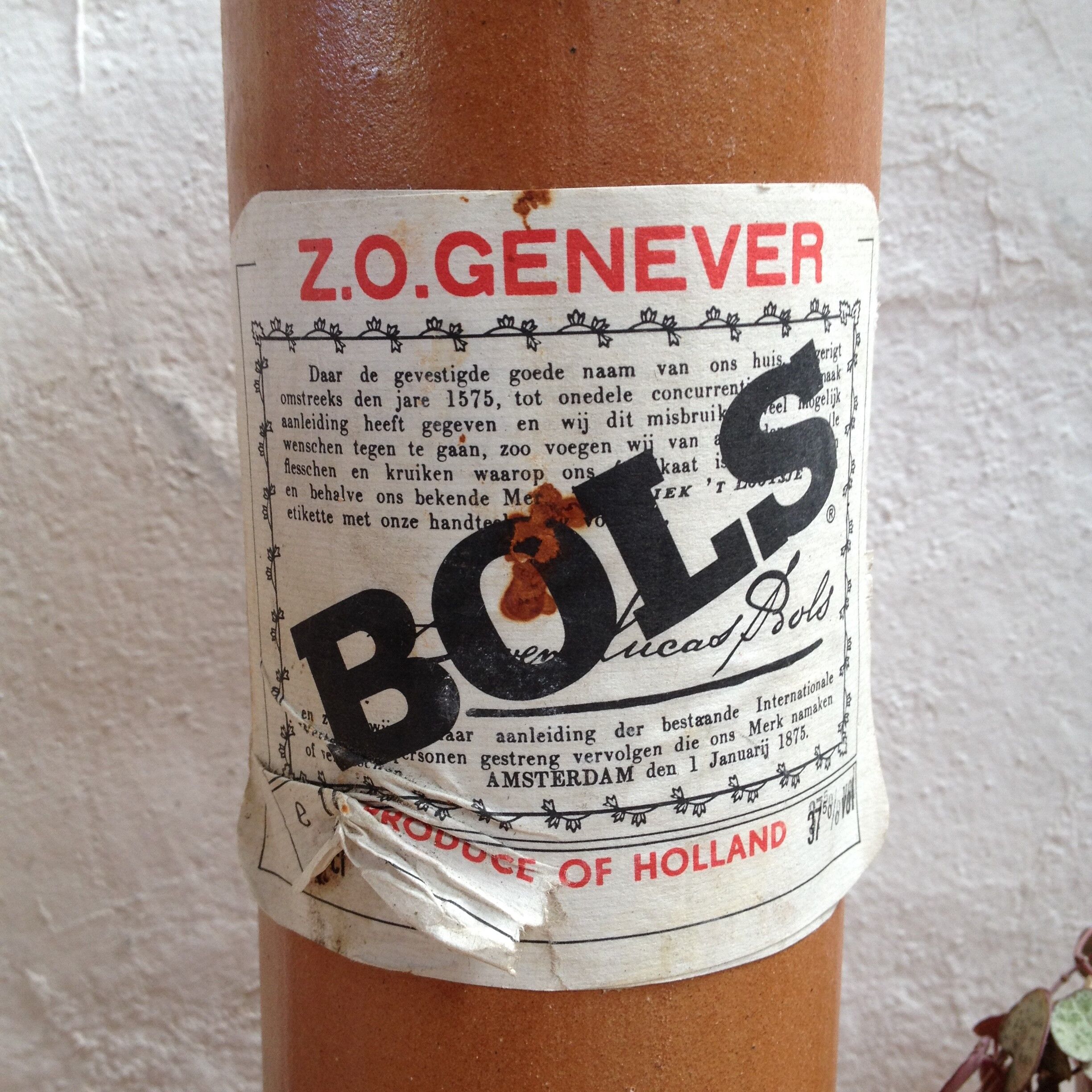 Sandstone bottle from Amsterdam