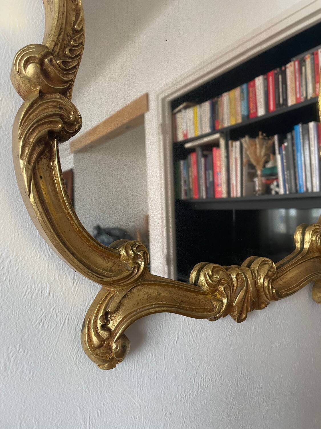Golden baroque mirror