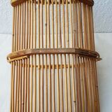 60's rattan fruit basket