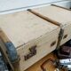 Old wooden suitcase