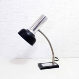 Black and chrome metal desk lamp