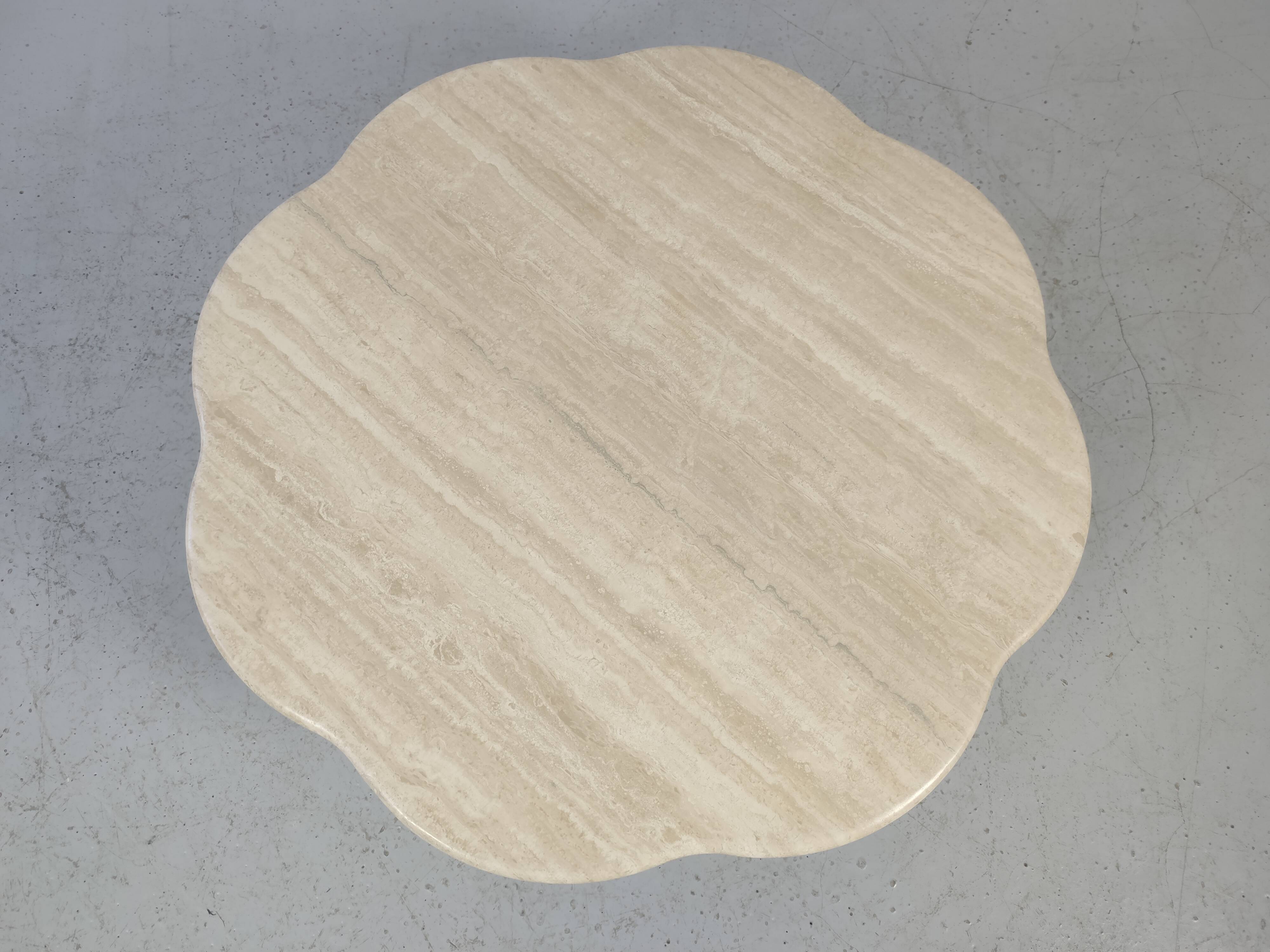 80s travertine coffee table