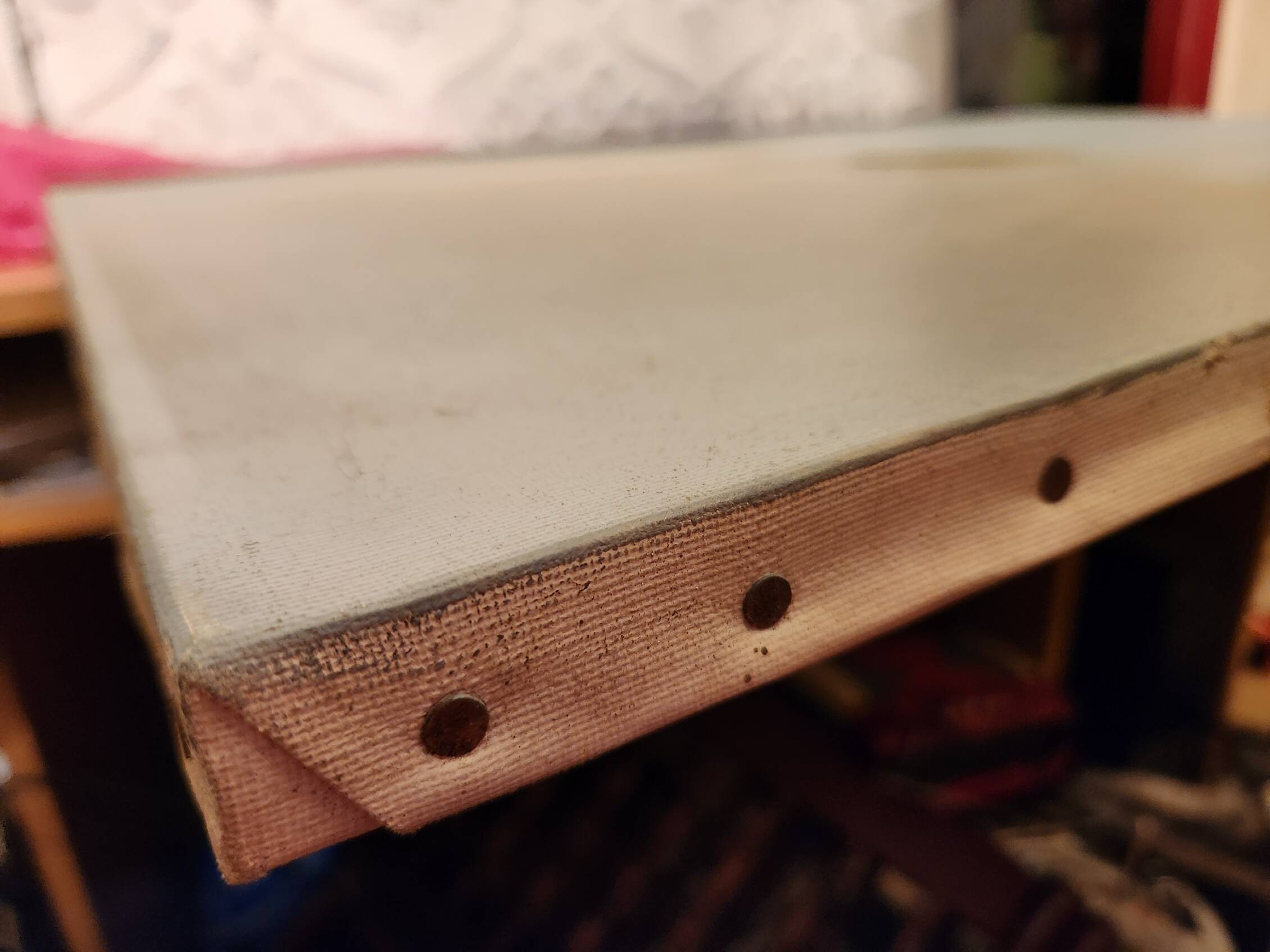 Grand tableau huile sur toile onirique signé Jean Guy Berlanger titre Vague