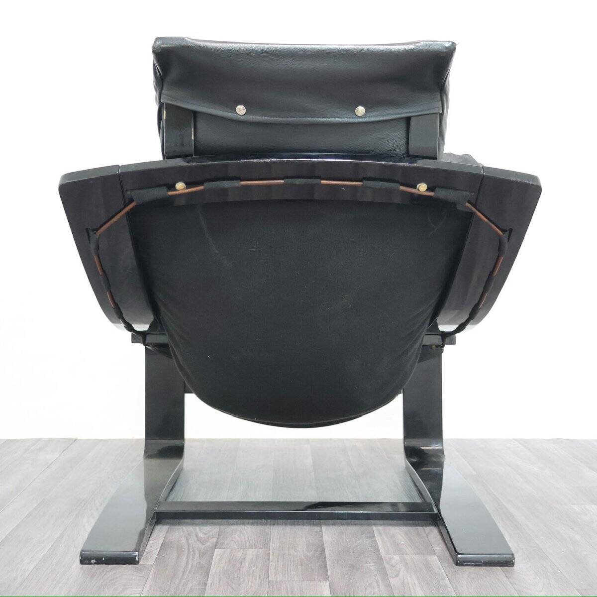 Leather Armchair by Åke Fribytter for Nelo Möbel, Sweden, 1970s