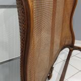 Louis XV style double cane basket bed, mid-20th century