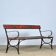 Banc de parc en fer riveté années 1920