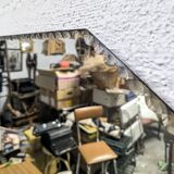 1930s beveled octagonal mirror