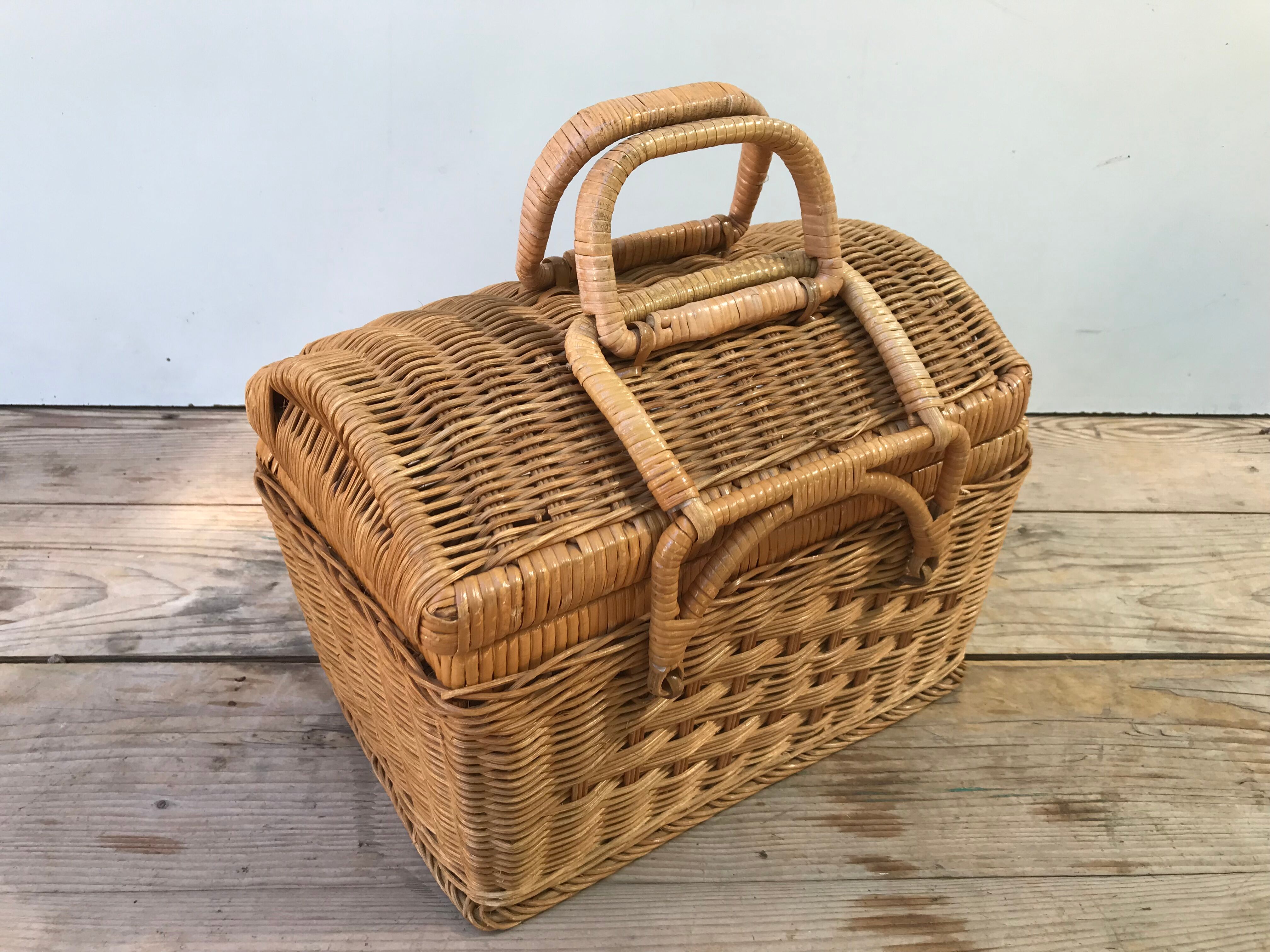 Ancien panier malle années 70 vintage