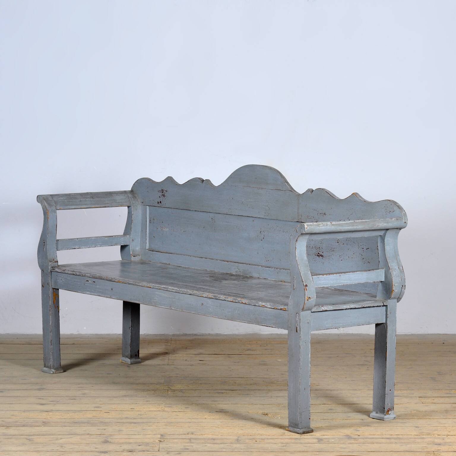 Antique Hungarian pine bench, circa 1900