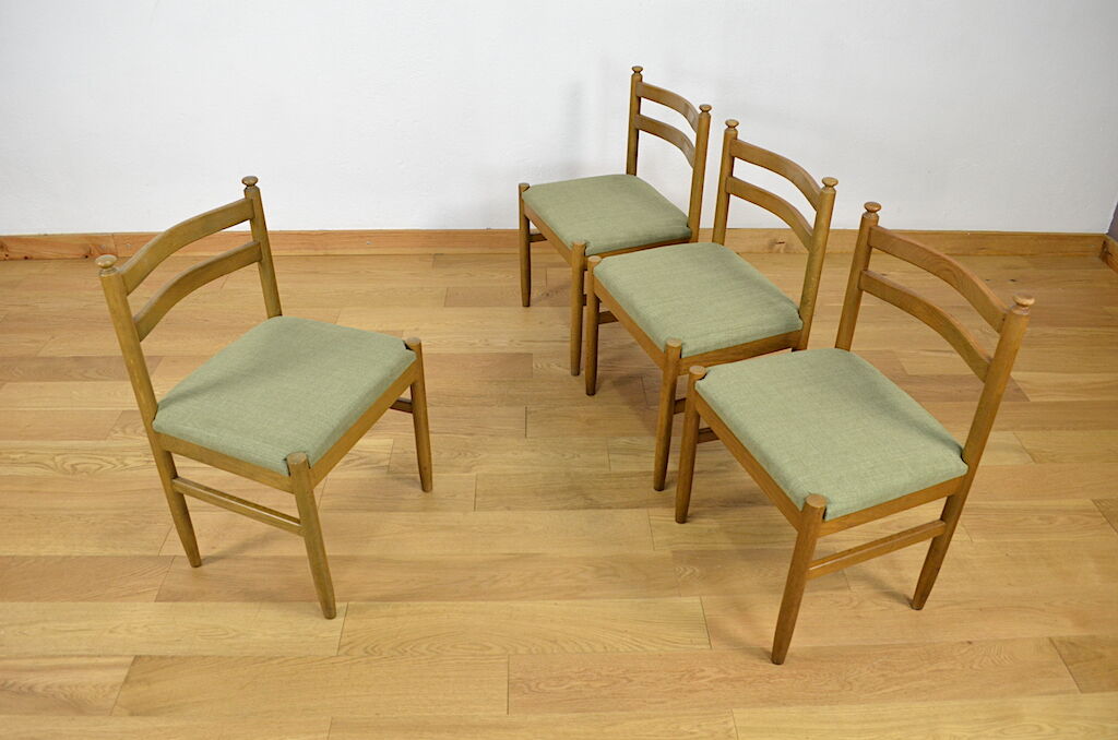 4 Vintage Chairs Scandinavian Design 1960