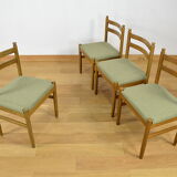 4 Vintage Chairs Scandinavian Design 1960