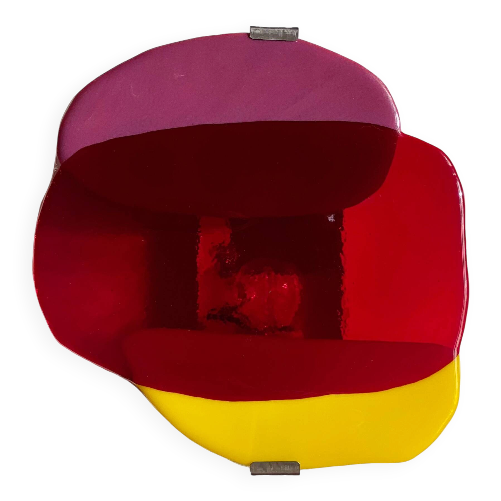 Handcrafted glass wall light