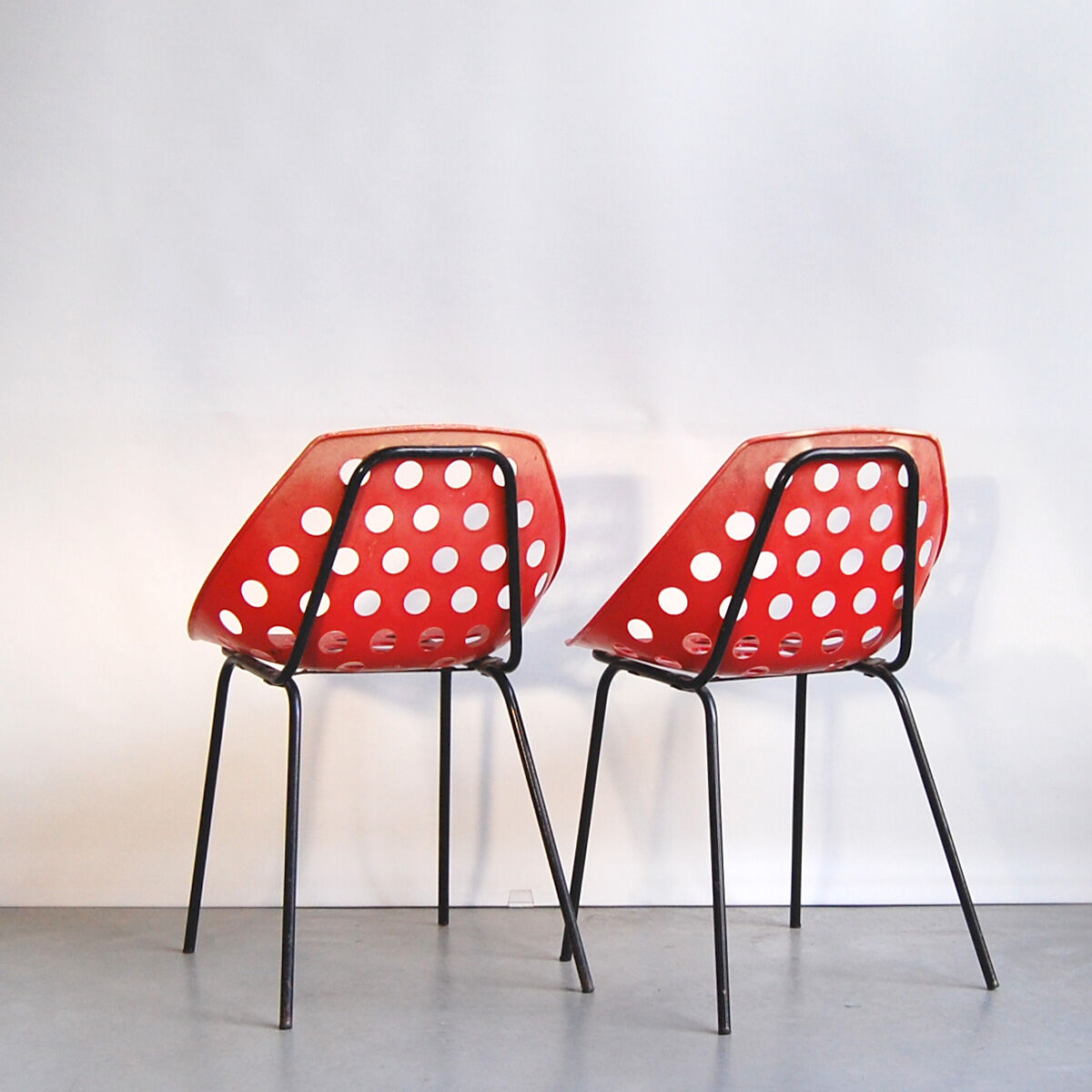 Pair of shell chairs by Pierre Guariche for Meurop 1960s
