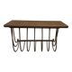 Old iron and wood console measures approximately: height 45 cm length 80 cm, depth 30.5 cm