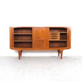 Danish Highboard with Tambour Doors, 1960s
