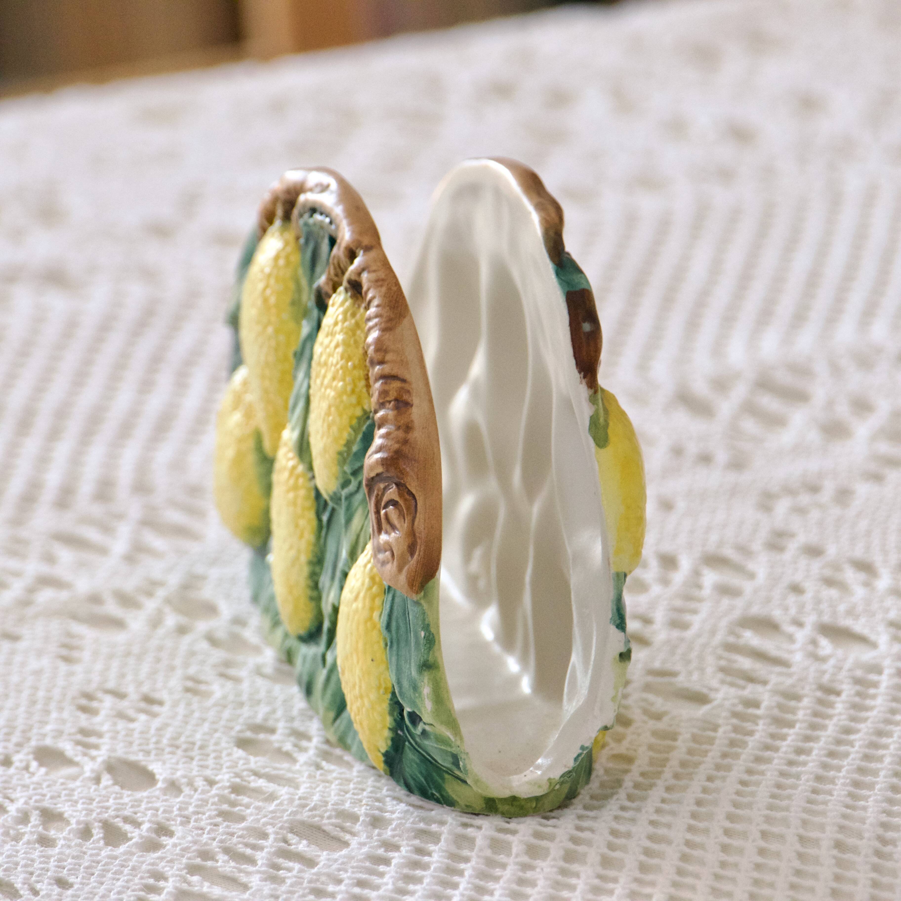 Bassano lemon slip napkin holder