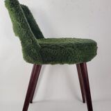 Green fur chair "moumoutte" 60s