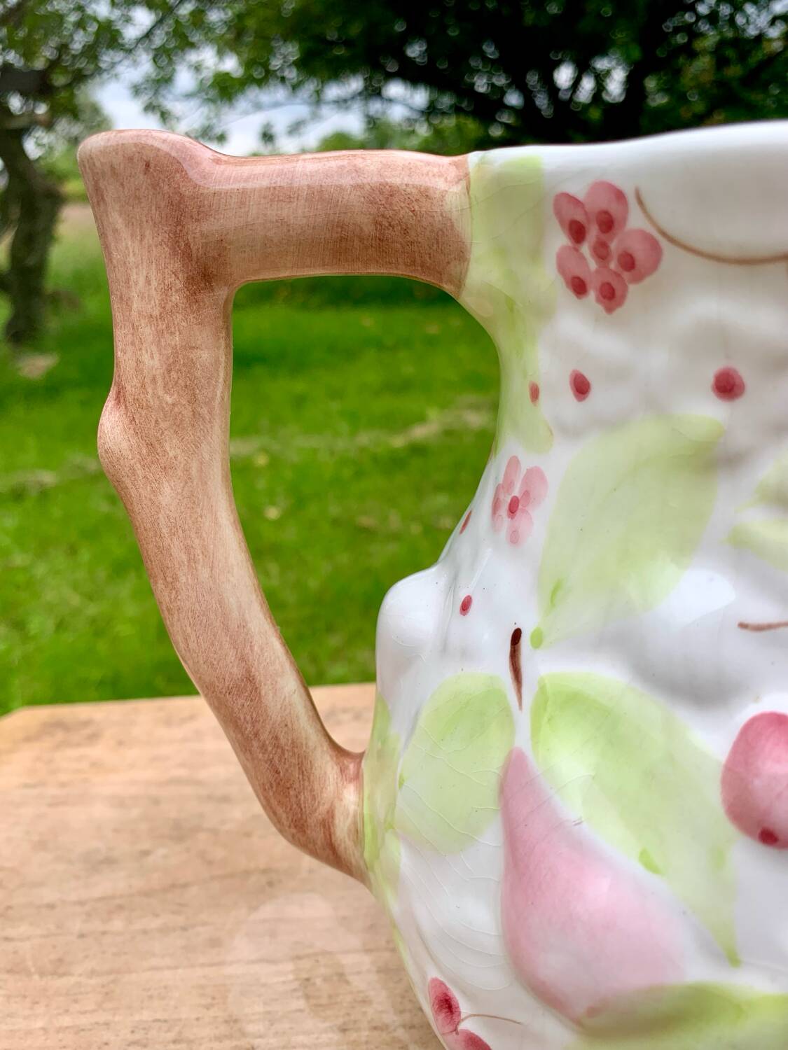 Vintage fruit flower slush water pitcher