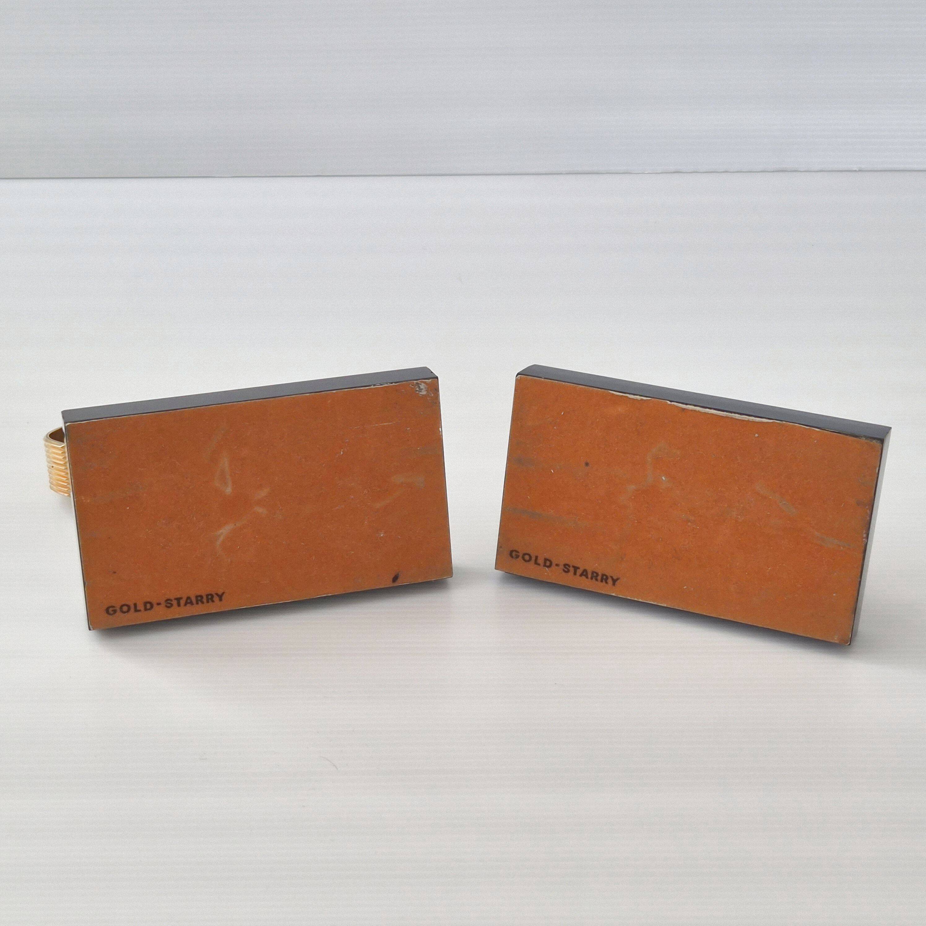 Pair of Vintage 1960s Gold Starry Bookends