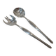 2-piece silver-plated salad serving set by Christofle Goldsmith Duo 24.6cm