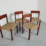 4 Scandinavian teak chairs, Denmark 60s