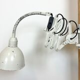 White Industrial Scissor Wall Lamp from Elektroinstala, 1960s