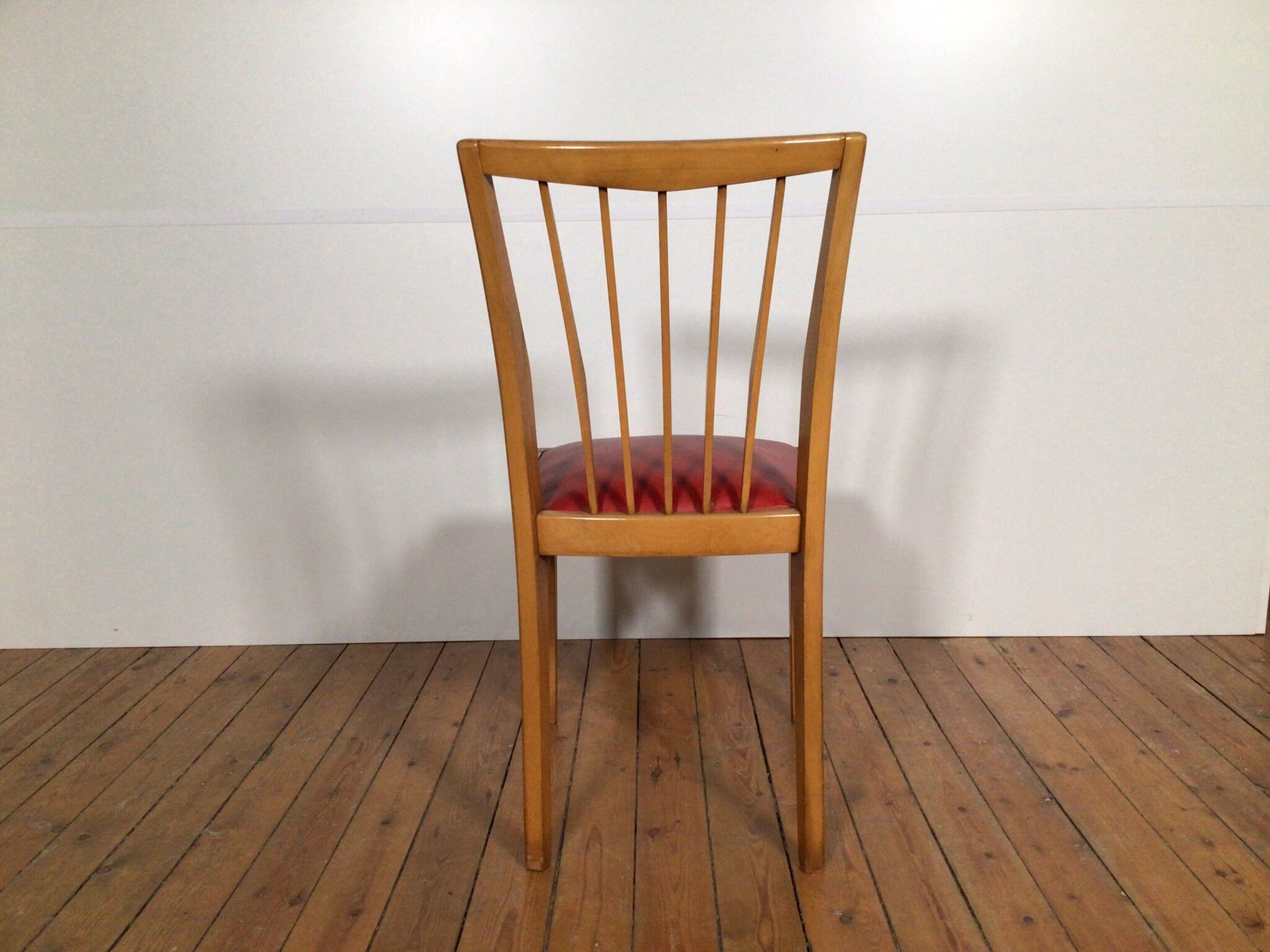 Ensemble de 6 chaises de salle à manger en bois sixties