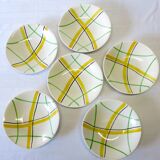 6 soup plates from Gien, "Sarabande" model, in very good condition.