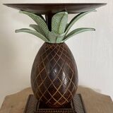 Pair of vintage bronze pineapple candlesticks
