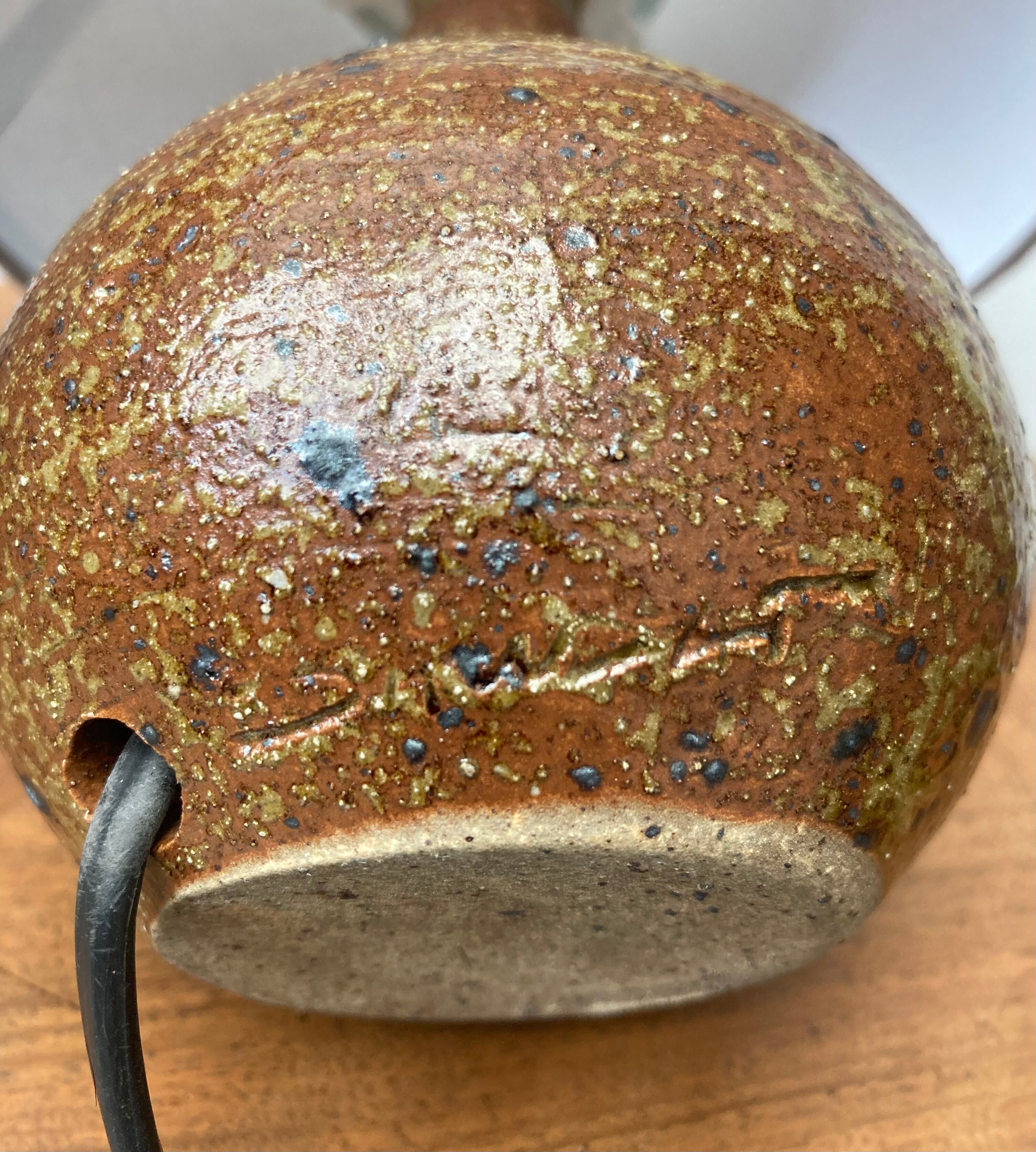 Pyrite stoneware lamp by baudat