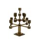 Modern solid brass candelabra, Lars Bergsten, Gusum Sweden 1990