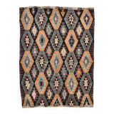 5x7 Green & Purple Geometic Persian Kilim Rug, 162x218Cm