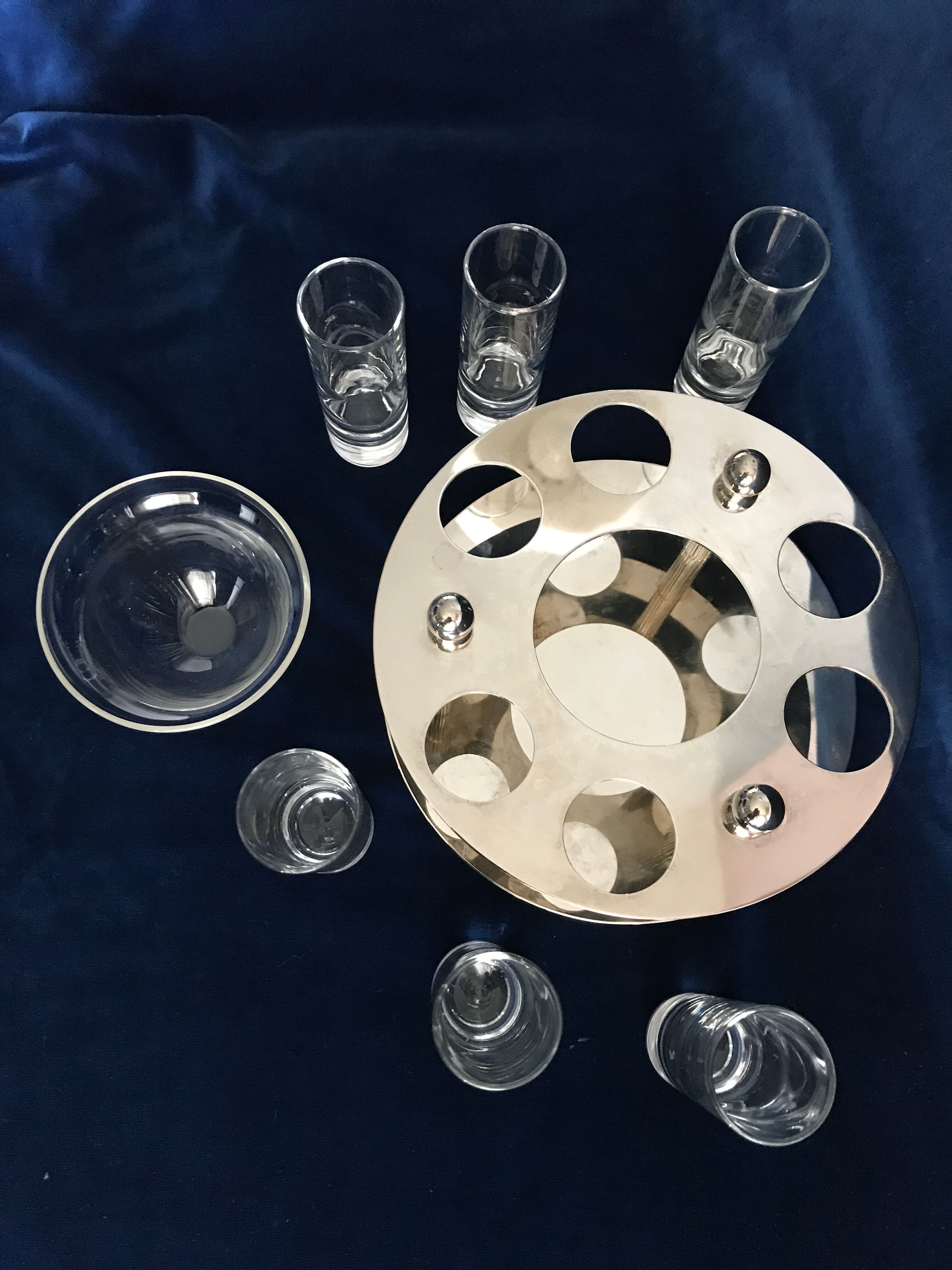 Vintage caviar and vodka service