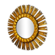 Miroir soleil en bois dorée, mid century, 54cm