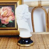 Small Chopin bust in white biscuit