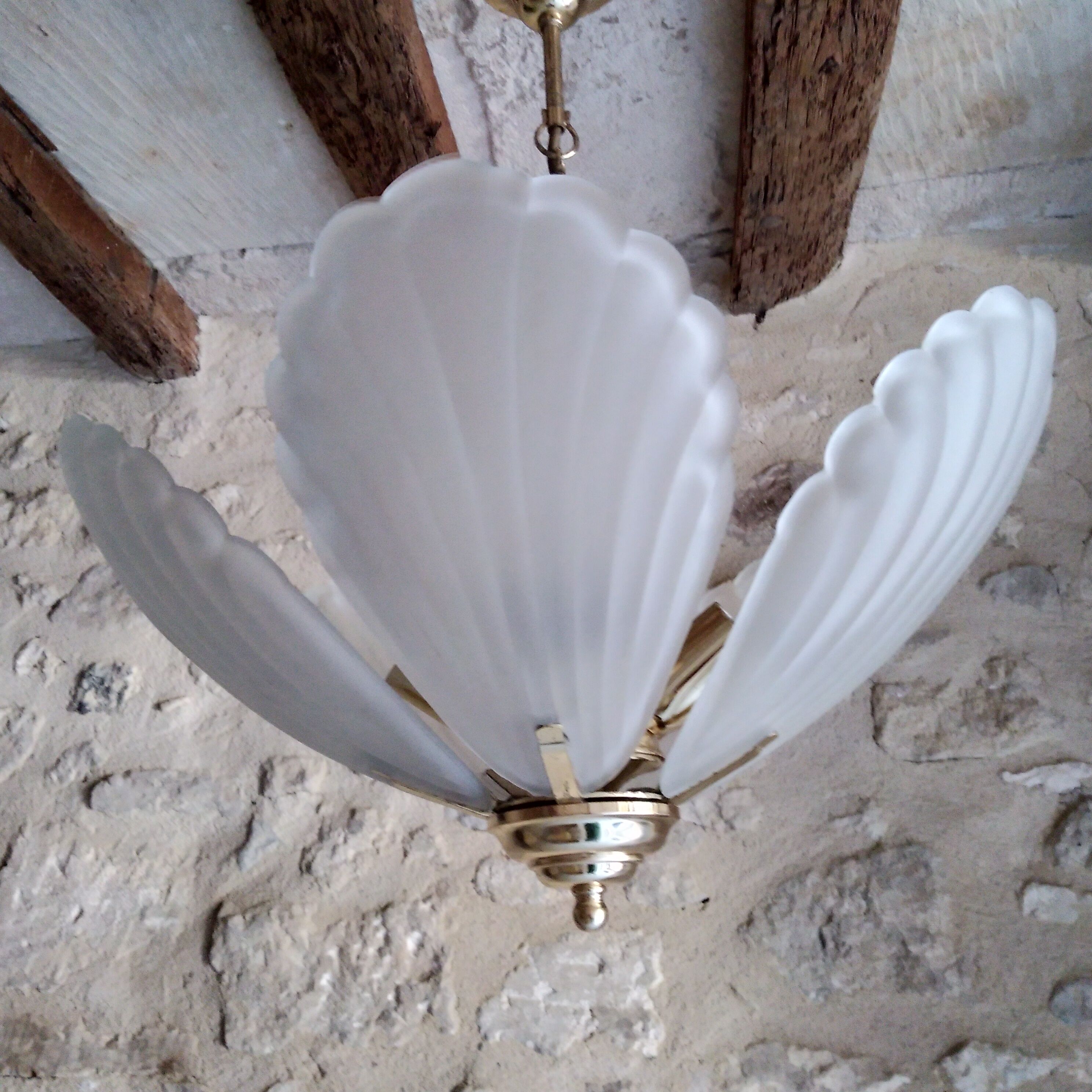 Chandelier murano shells 1970