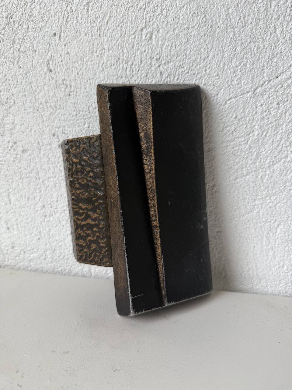 Brutalism bronze door handle