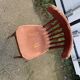 Burgundy bistro chair